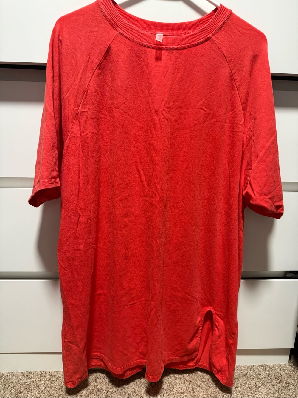 Free people red tunic tshirt